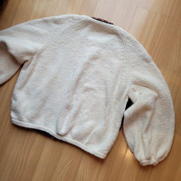 SOLD: Free People Aztec SW Boho Embroidered Two Faced Sold Out Online Oversized - Picture 9 of 16